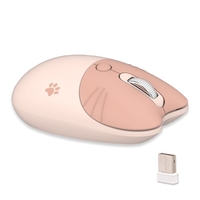 Mofii M3 2.4G souris sans fil souris de bureau ergonomique 3 vitesses réglable DPI veille automatique à faible bruit pour ordinateur de bureau ordinateur portable rose