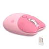 Mofii M3 2.4G souris sans fil souris de bureau ergonomique 3 vitesses réglable DPI veille automatique à faible bruit pour ordinateur de bureau ordinateur portable rose