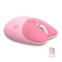 Mofii M3 2.4G souris sans fil souris de bureau ergonomique 3 vitesses réglable DPI veille automatique à faible bruit pour ordinateur de bureau ordinateur portable rose
