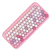 Mofii miel BT clavier sans fil BT couleur mixte 83 touches Mini clavier portable pour filles pour téléphone / tablette / ordinateur portable rose