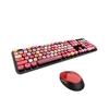 Mofii Sweet Clavier Souris Combo Couleur Mixte 2.4G Clavier Sans Fil Souris Ensemble Circulaire Suspension Clé Cap pour PC Portable Noir