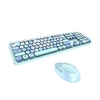 Mofii Sweet Clavier Souris Combo Couleur Mixte 2.4G Clavier Sans Fil Souris Ensemble Circulaire Suspension Clé Cap pour PC Portable Noir