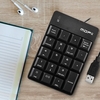 Mofii X810 clavier filaire USB clavier numérique Portable 18 touches clavier de bureau clavier de comptabilité financière noir