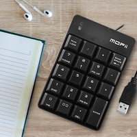 Mofii X810 clavier filaire USB clavier numérique Portable 18 touches clavier de bureau clavier de comptabilité financière noir