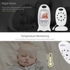 Moniteur bébé vidéo avec caméra et Audio à distance vue large bidirectionnelle Audio Talk Vision nocturne infrarouge 8 berceuses