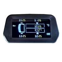 Moniteur de pression des pneus de camion léger sans fil solaire de haute précision 6 pneus Affichage en temps réel Capteur externe pour voiture de fret
