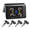 Moniteur de pression des pneus sans fil solaire TPMS Détecteur de pression des pneus Système de surveillance des pneus de voiture avec 4 capteurs internes