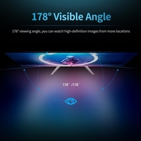 Moniteur mince de 23, 8 pouces HD 1080P Écran IPS 1920 * 1080 Résolution 178 ° Angle de vision Faible lumière bleue Moniteur de soin des yeux Prise américaine