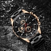 Montre à bracelet en acier pour homme avec chaîne en acier inoxydable étanche multifonctionnelle pour les sports et les loisirs d