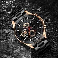 Montre à bracelet en acier pour homme avec chaîne en acier inoxydable étanche multifonctionnelle pour les sports et les loisirs d
