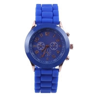 Montre à quartz classique montre-bracelet unisexe avec bracelet en silicone montres décontractées légères montre analogique étanche"idienne