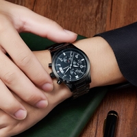 Montre à quartz décontracté pour mode SINOBI Montres pour hommes résistant à l