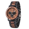 Montre à Quartz en bois BOBO BIRD avec bande en acier inoxydable montre-bracelet à la mode pour hommes