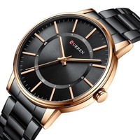 Montre à Quartz pour homme CURREN avec bracelet en acier inoxydable montre-bracelet multifonction de mode 3ATM montres