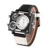 Montre-bracelet à quartz à bande de toile de luxe pour homme d