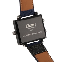 Montre-bracelet à quartz à bande de toile de luxe pour homme d