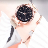 Montre-bracelet à quartz à cadran étoilé pour femmes