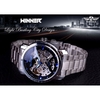 Montre-bracelet automatique squelette de bracelet en acier inoxydable de la mode en acier inoxydable de montre d