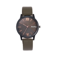 Montre de bande de cuir de mode de femmes simple montre occasionnelle de quartz d