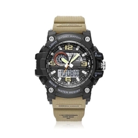 Montre de sport en plein air à quartz analogique numérique avec cadran double et cadran large pour hommes X