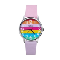 Montre Femme Mode Rétro Quartz Montres Cuir Casual Montre-Bracelet Étudiant Coloré