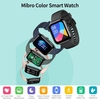 Montre intelligente Mibro Color avec écran tactile couleur de 1, 57 pouces 15 modes sportifs Surveillance de la fréquence cardiaque Montre noire + bracelet blanc