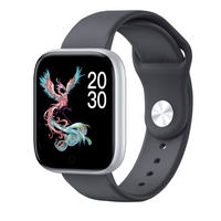Montre intelligente T85 Écran couleur 1, 54 pouces BT 4.0 IP67 Étapes de la montre étanche comptage de la pression artérielle Oxygène sanguin Fréquence cardiaque Surveillance de la qualité du sommeil