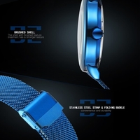 Montre mécanique automatique pour hommes 3ATM étanche conception creuse heure/minute/seconde affichage montre-bracelet