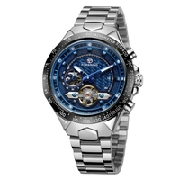 Montre mécanique automatique pour hommes Affichage lumineux Montre-bracelet décontractée pour hommes
