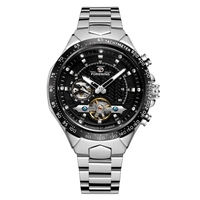 Montre mécanique automatique pour hommes Affichage lumineux Montre-bracelet décontractée pour hommes