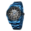 Montre mécanique automatique pour hommes avec bracelet en acier inoxydable Montre-bracelet de sport étanche à la mode