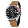 Montre mécanique avec bracelet en cuir 3ATM montre-bracelet automatique pour hommes garçons