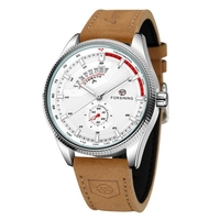 Montre mécanique avec bracelet en cuir 3ATM montre-bracelet automatique pour hommes garçons