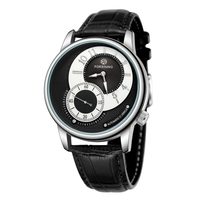 Montre mécanique avec bracelet en cuir Montre-bracelet automatique 3ATM pour hommes garçons