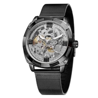 Montre mécanique Montres mécaniques automatiques en acier inoxydable pour hommes Montre-bracelet d