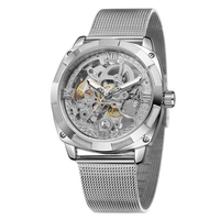 Montre mécanique Montres mécaniques automatiques en acier inoxydable pour hommes Montre-bracelet d