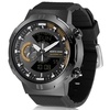 Montre numérique pour homme Montre de sport de course avec alarme Worldtime Chronomètre LED Rétroéclairage Étanche 50 m Heure mondiale Illuminateur Montre-bracelet Montre analogique