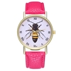 Montre Vintage Honey Bee en cuir avec insecte pour femme Homme