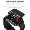 Montres de sport HK23 1, 85 pouce BT5.0 Smartwatch Fitness Tracker pour de multiples modes de sport IP67 Etanché compatible pour Android iOS