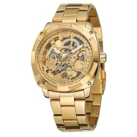 Montres mécaniques à remontage automatique de luxe squelette des hommes FORSINING