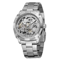Montres mécaniques à remontage automatique de luxe squelette des hommes FORSINING
