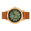 Montres pour femmes analogique à la main en bois de bambou naturel montres hommes mode montre à Quartz minimaliste