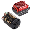 Moteur à chenilles RC à moteur brossé 540 35T 3-Slot et 60A ESC RC Car ESC Brushed Electric Speed Controller 6V/2A BEC pour 1/10 RC Car