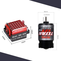 Moteur brossé 550 12T avec contrôleur de vitesse électrique brossé 60A/360A ESC 6V/2A pour le remplacement de camions de voiture de course à distance pour TRX 1/10 SLASH