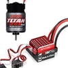 Moteur brossé 550 35T avec contrôleur de vitesse électrique brossé 60A ESC 6V / 2A pour voiture de cross-country tout-terrain Compatible avec le camion tracteur Tamiya 1/14