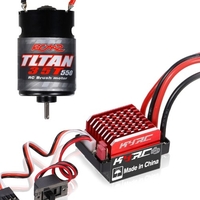 Moteur brossé 550 35T avec contrôleur de vitesse électrique brossé 60A ESC 6V / 2A pour voiture de cross-country tout-terrain Compatible avec le camion tracteur Tamiya 1/14