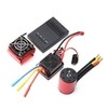 Moteur sans balais 2300KV 3650 moteur étanche avec carte de programmation de dissipateur thermique 60A ESC 5.8V 3A BEC pour voiture 1/8 1/10 RC