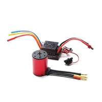 Moteur sans balais 4300KV 3650 moteur étanche avec ESC sans balais 60A 2-3S Lipo 5.8V 3A BEC pour voiture 1/8 1/10 RC