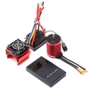 Moteur sans balais F540 Moteur sur chenilles RC 3000KV 4 pôles avec dissipateur thermique et contrôleur de vitesse électrique ESC sans balais 60A Prise en T et carte de programmation pour voiture 1/10 RC