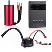 Moteur sans balais GoolRC S3660 3800KV 80A ESC sans balais 2-4S LiPo 5.8V/3A BEC et ensemble de cartes de programmation pour camion de voiture 1/8 1/10 RC